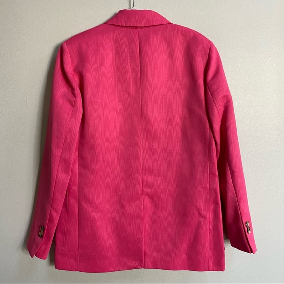 TOPSHOP Pink Moire Grandad Blazer - Picture 8 of 16